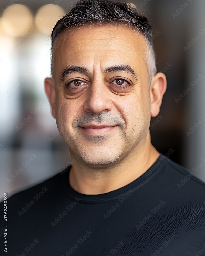 Confident man portrait in modern office setting Confident man portrait in modern office setting