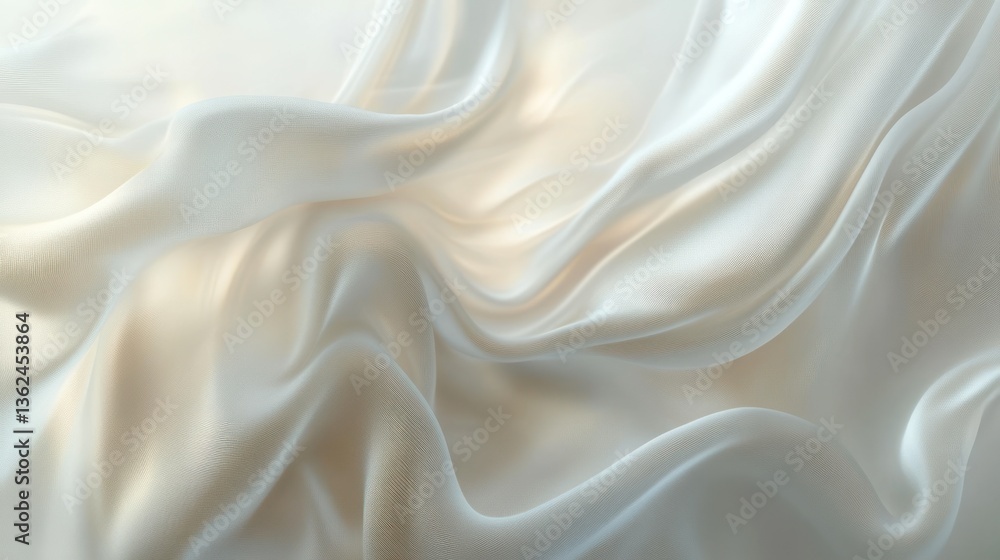 Obraz premium Soft, flowing cream silk fabric texture