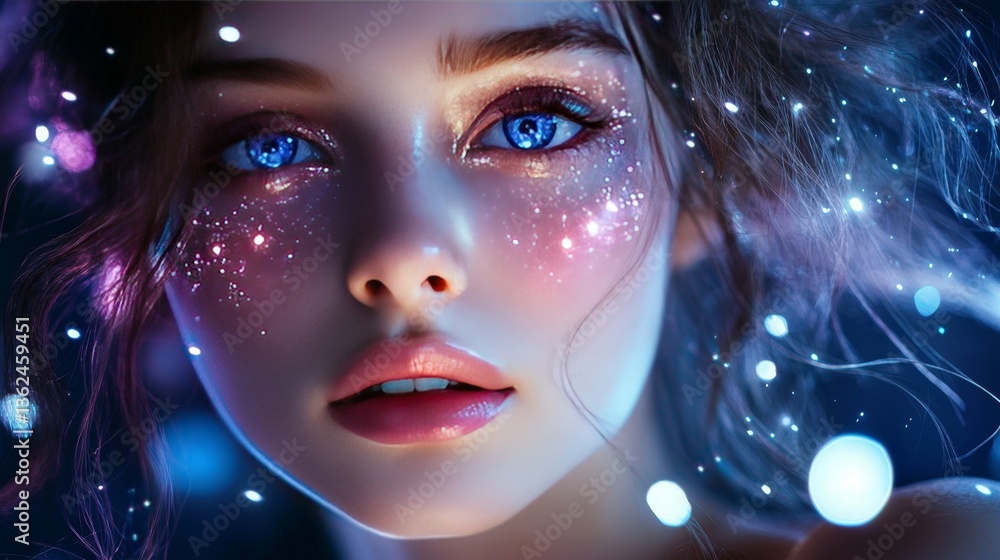 Enchanting Woman with Sparkling Magic Captivating Portrait Dreamlike Environment Ethereal Viewpoint Fantasy Concept Enchanting Woman with Sparkling Magic Captivating Portrait Dreamlike Environment Ethereal Viewpoint Fantasy Concept