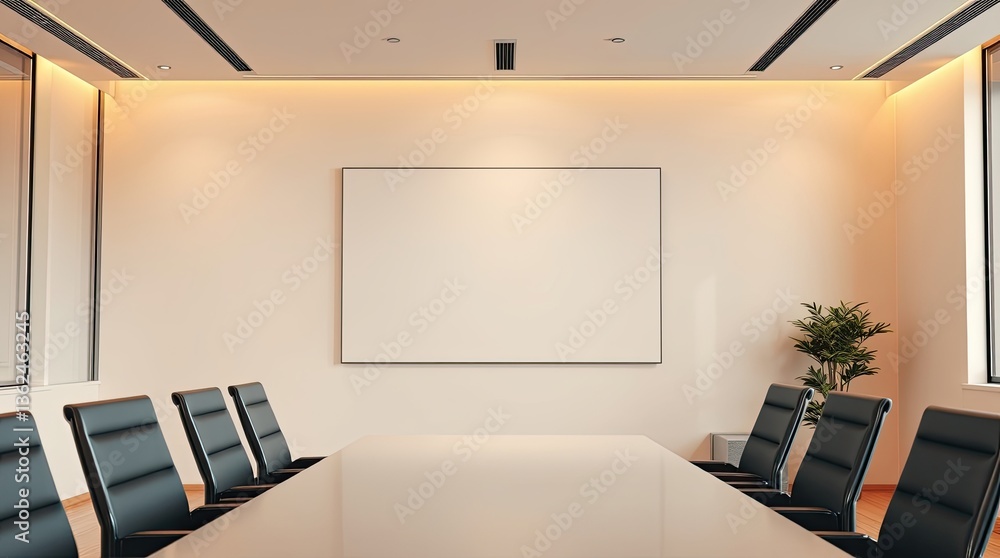 Elegant conference room featuring sleek design and modern furniture Elegant conference room featuring sleek design and modern furniture