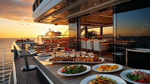 Sunset Luxury Yacht Dinner: Opulent Feast on the Open Sea