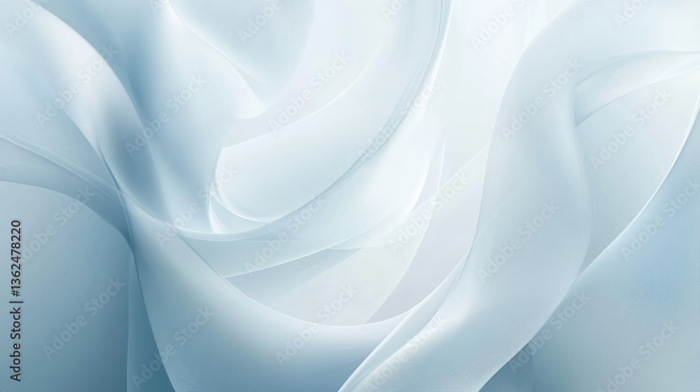 Obraz premium Light Blue Fabric Drape, Abstract Texture, Elegant Design, Background Use