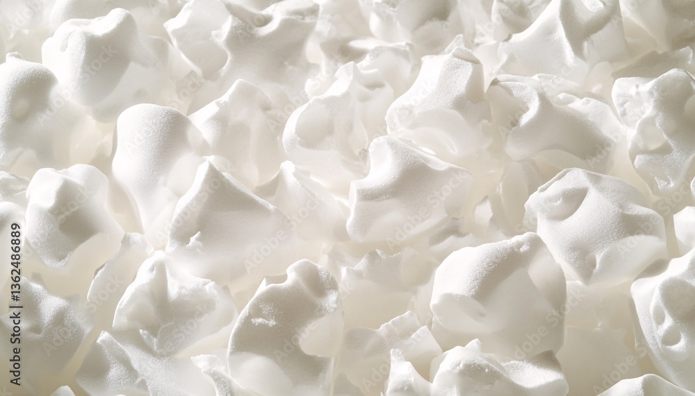 Grouped white styrofoam pieces ready for collection highlighting the importance of recycling efforts to reduce waste and promote sustainability Grouped white styrofoam pieces ready for collection highlighting the importance of recycling efforts to reduce waste and promote sustainability