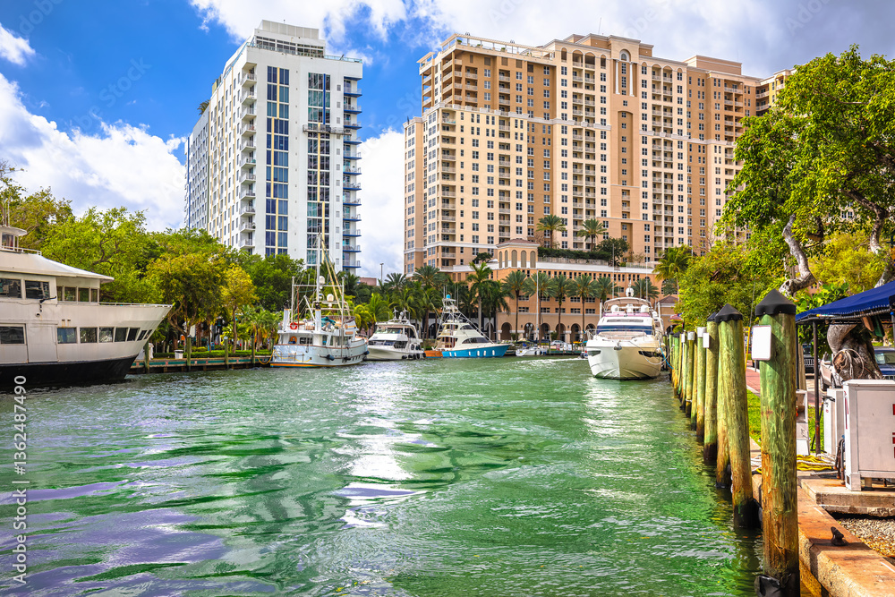 Florida. New river in Fort Lauderdale scenic view