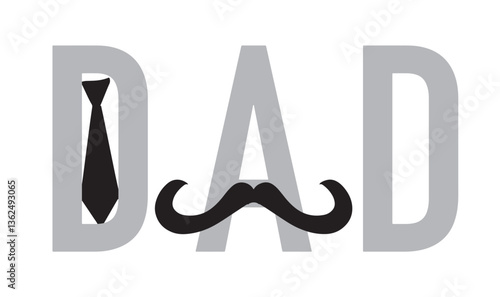 DAD text font calligraphy hand necktie lettering script black color object sign symbol happy father day papa dad beard moustache parent family love smile together joy happy father day june month male 