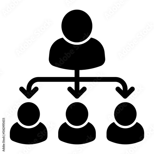 Facilitator Icon Glyph Style for Team Building Pack Icon Themes