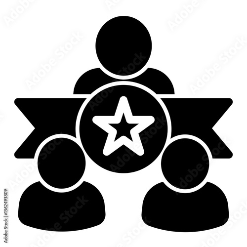 Leadership Icon Glyph Style for Team Building Pack Icon Themes