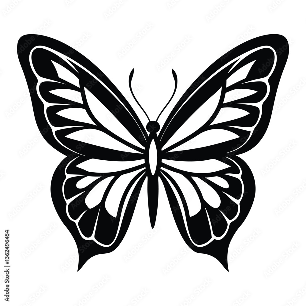 Fototapeta premium black and white butterfly