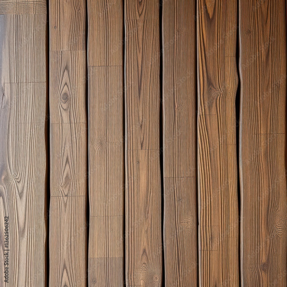 Naklejka premium Rustic weathered wood planks, rich brown tones, natural texture, background, wood grain, wood backdrop