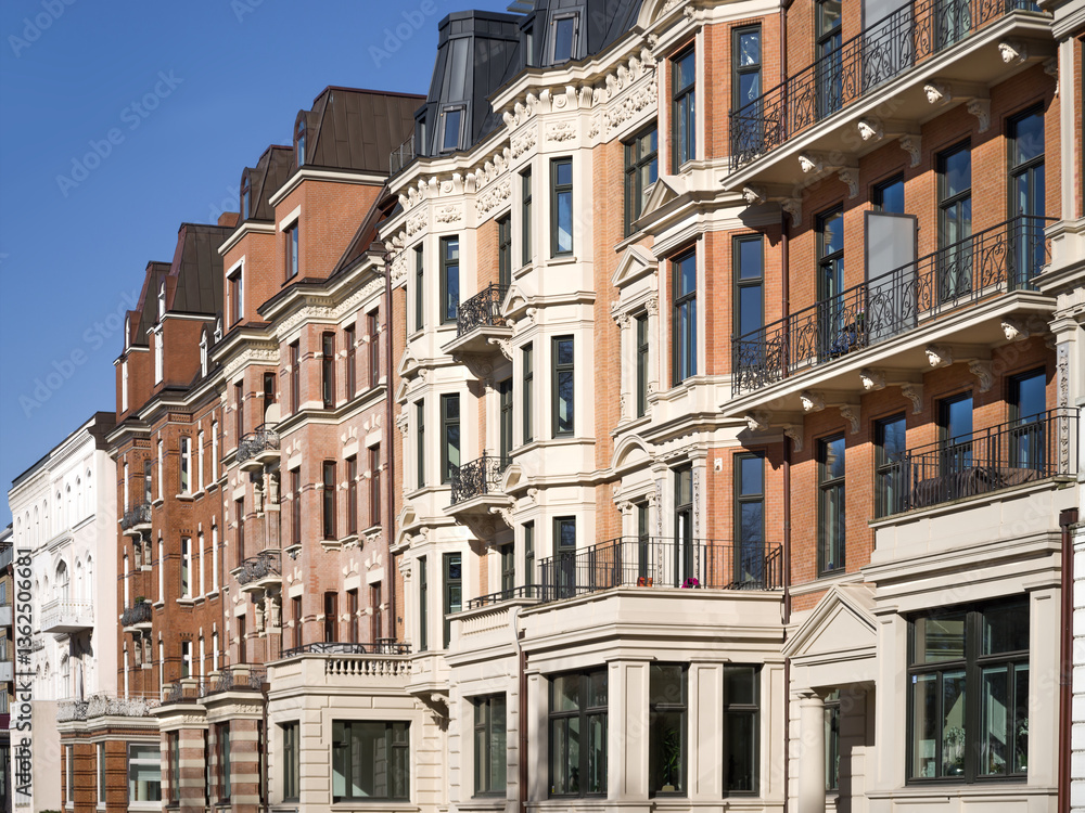 Fototapeta premium Belle Epoque Hamburg Schwanenwik