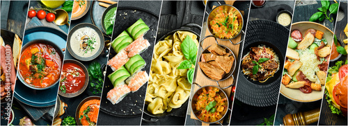 Photography Background of food dishes and snacks