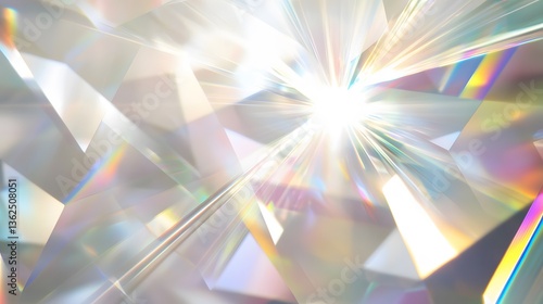 Glitter silver crystal and spectrum background