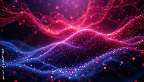 Cosmic Wave: An ethereal digital artwork, featuring abstract waves of color that pulsate with energy.