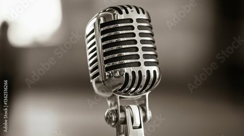 A professionalgrade microphone set against a gently gray background