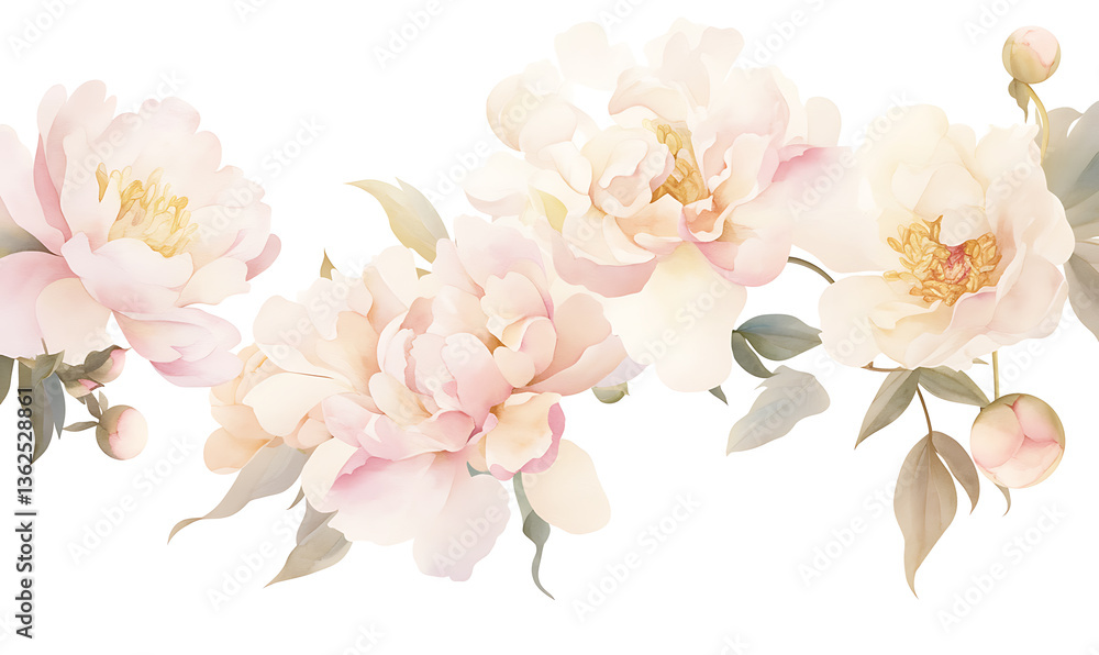 Fototapeta premium Floral flower vector Illustrations on white background