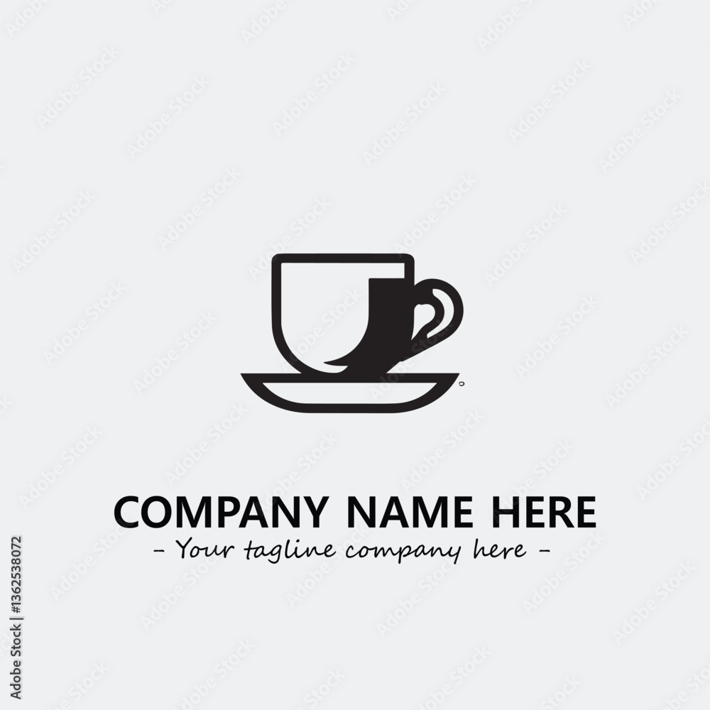 Cup illustration black and white for logo company vector image
Cup illustration black and white for logo company vector image