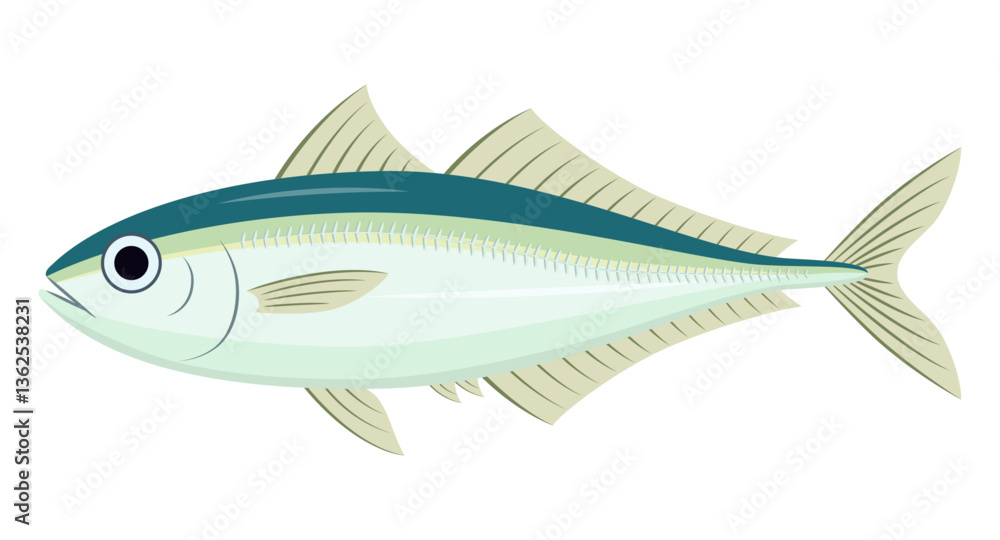 Fototapeta premium アジのイラスト