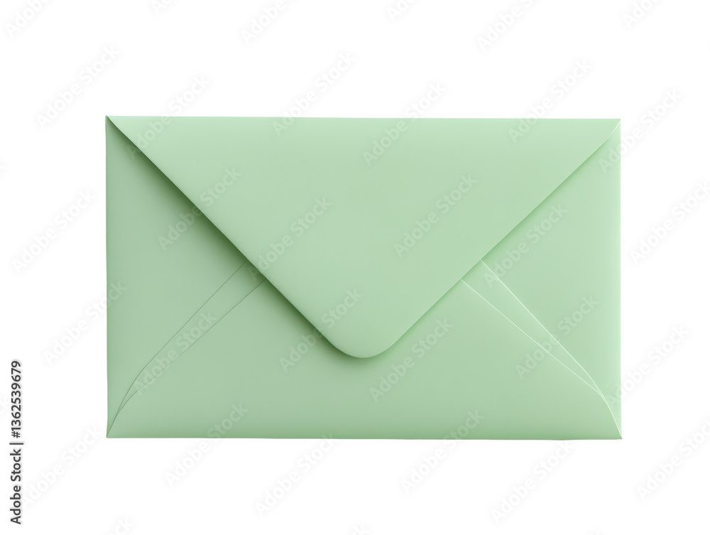 Isolated Mint Green Envelope Isolated Mint Green Envelope
