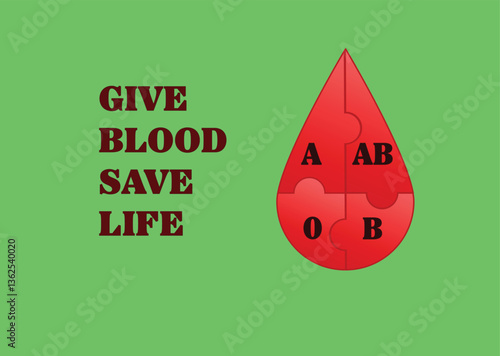 Give blood save life poster vector illustration