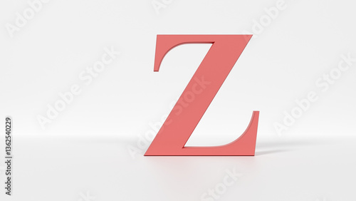 Free Download 8K 3D Capital Letter Z – High-Resolution Alphabet Flash Card and Typography Render - GFXLoad