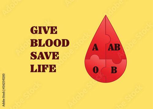Give blood save life poster vector illustration