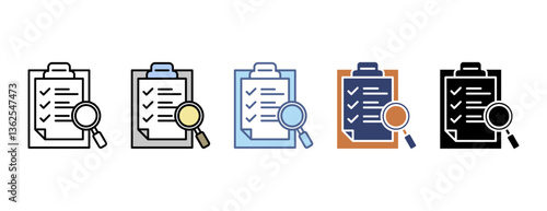 Survey icon with multiple style