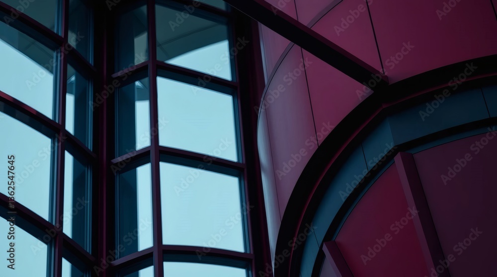 A close-up of a building's architectural details, with a focus on windows and curved walls. The image showcases clean lines and geometric patterns, implying modern architecture. A close-up of a building's architectural details, with a focus on windows and curved walls. The image showcases clean lines and geometric patterns, implying modern architecture.