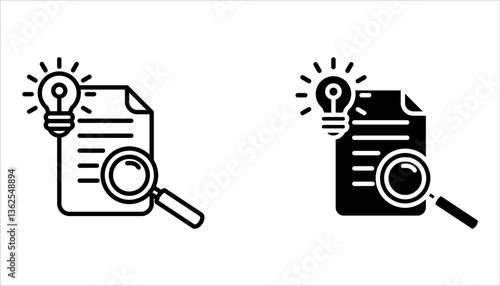 hypothesis icon set. Science and Research Icon. Line vector hypothesis sign, symbol for web design.
