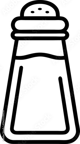 Salt shaker bottle flat design simple icon