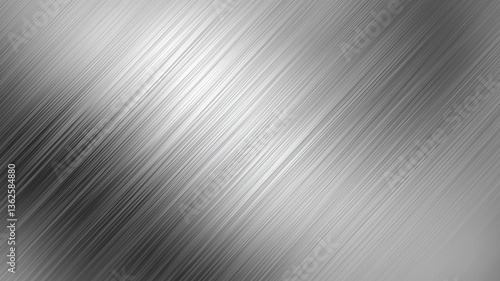 Abstract background with a brushed metal texture, a steel plate with light reflection and a grainy surface.