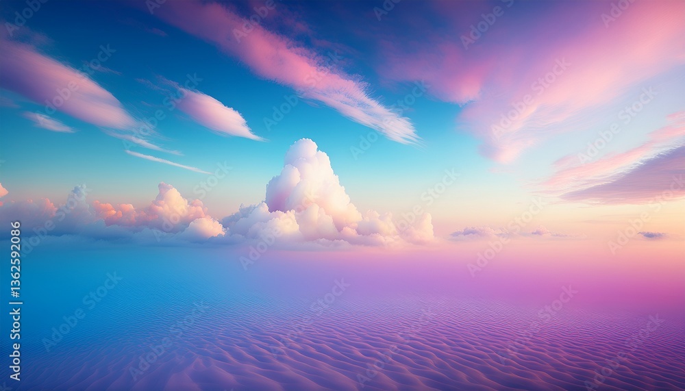 Fototapeta premium A celestial display of pastel artistry. 