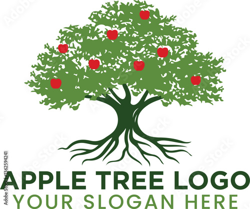 apple tree logo, apple logo, tree logo, fruit tree logo, orchard logo design for download.