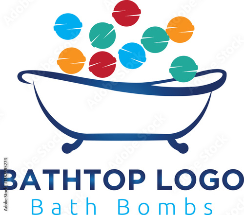 bathtub logo, bath logo, tub icon, luxury bath logo, spa bathtub logo design for download