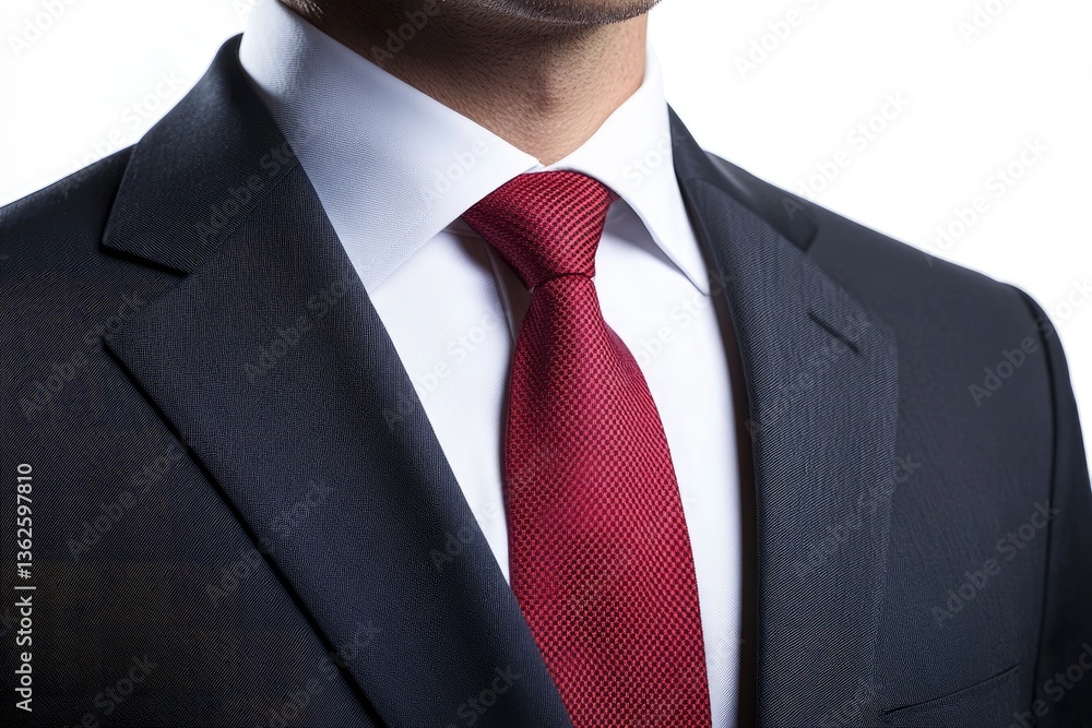 Man in Suit and Tie Closeup Professional Business Attire for Success Man in Suit and Tie Closeup Professional Business Attire for Success