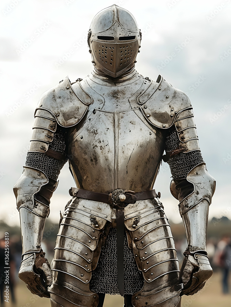 Knight in shining armor, medieval armor, full body, leather belt Knight in shining armor, medieval armor, full body, leather belt
