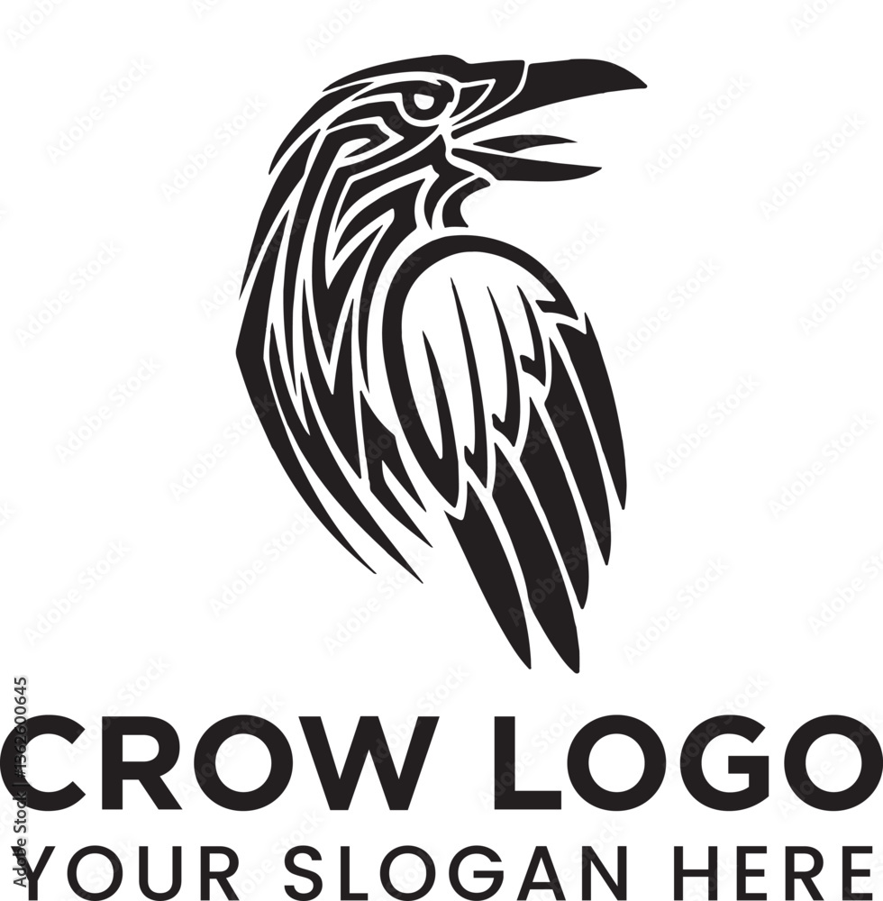 Fototapeta premium Crow Logo design for download