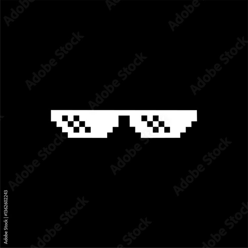 Thug Life Glasses - Pixel Art Meme Icon
