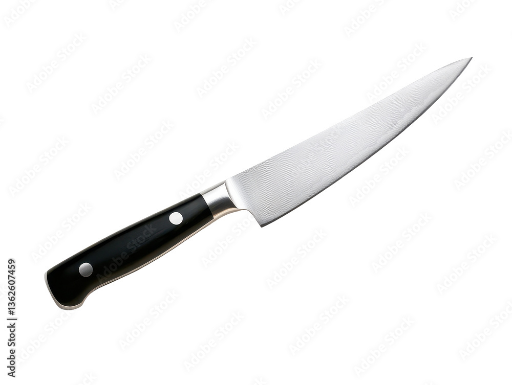 Isolated Chef's Knife with Black Handle Isolated Chef's Knife with Black Handle