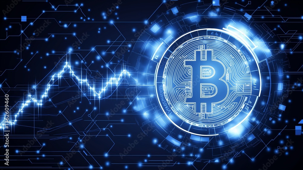 A captivating digital illustration showcasing Bitcoin with a glowing symbol amidst a background of data streams and fluctuating graphs, symbolizing cryptocurrency's dynamic nature. A captivating digital illustration showcasing Bitcoin with a glowing symbol amidst a background of data streams and fluctuating graphs, symbolizing cryptocurrency's dynamic nature.