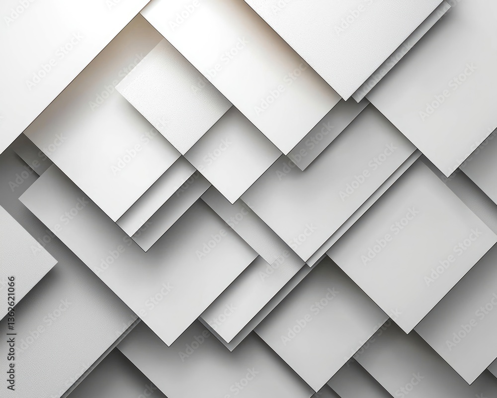 Abstract arrangement of overlapping white sheets creating a textured background Abstract arrangement of overlapping white sheets creating a textured background