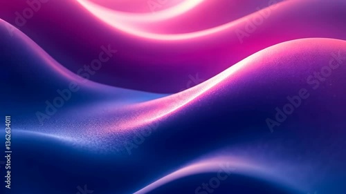 Wallpaper Mural abstract visualization of flowing waves in a gradient of vibrant colors, transitioning smoothly from a deep purple to blue, slow Torontodigital.ca