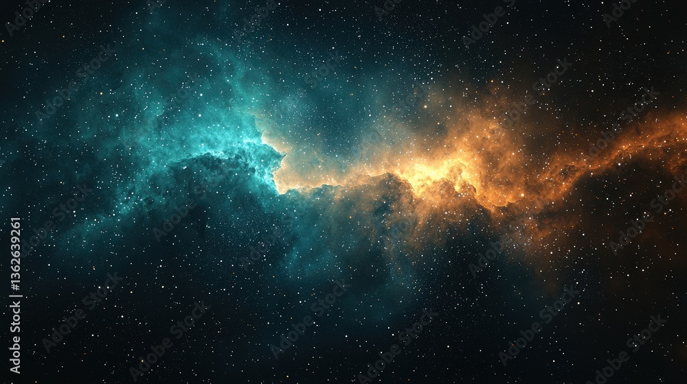 Stunning Cosmic Nebula with Vibrant Colors and Starry Background in Deep Space Imagery Stunning Cosmic Nebula with Vibrant Colors and Starry Background in Deep Space Imagery