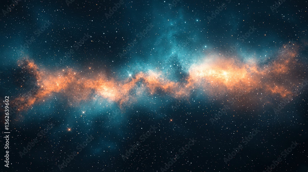 Stunning Cosmic Background with Stars and Colorful Nebula in Deep Space Stunning Cosmic Background with Stars and Colorful Nebula in Deep Space