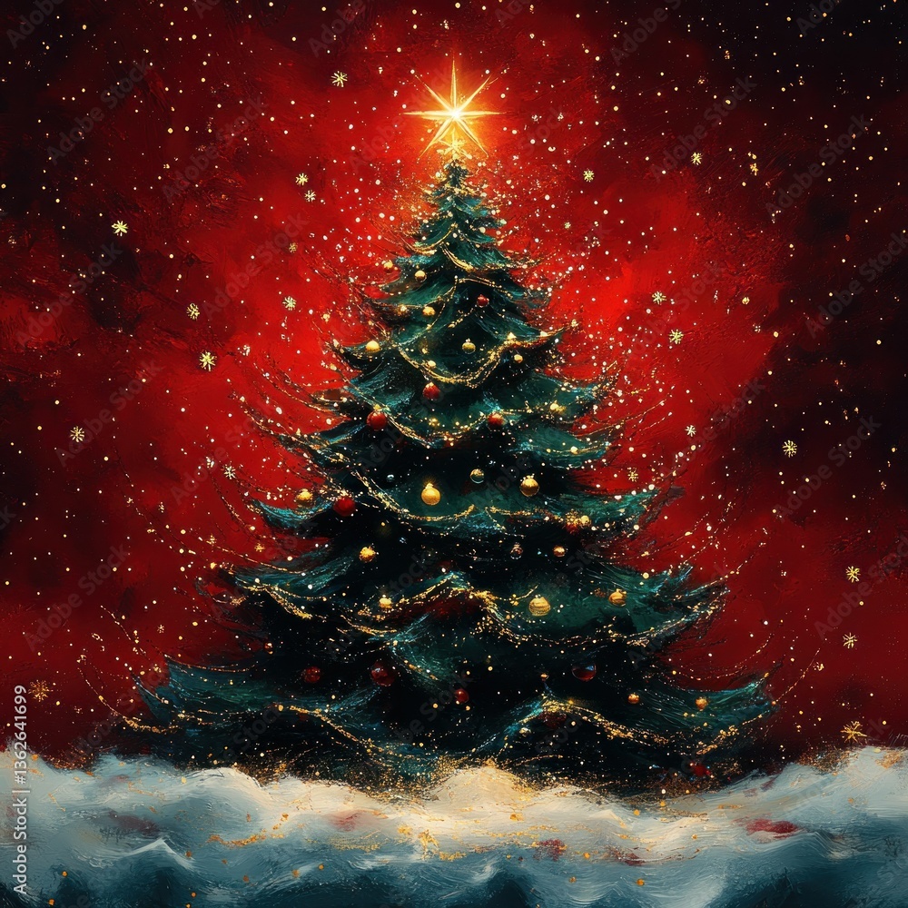 Magical Christmas Eve: A Starlit Christmas Tree Magical Christmas Eve: A Starlit Christmas Tree
