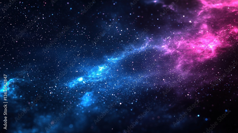 Obraz premium Stunning Cosmic Background with Vibrant Colors and Starry Night Sky in Deep Space