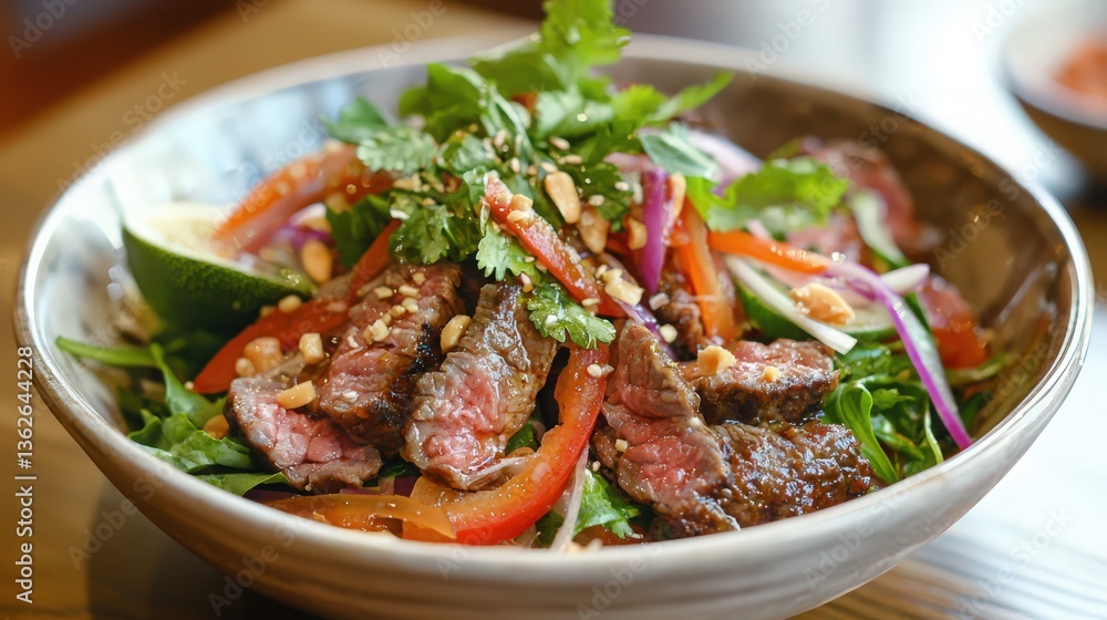 yam nua with spicy beef salad vibrant yam nua with spicy beef salad vibrant