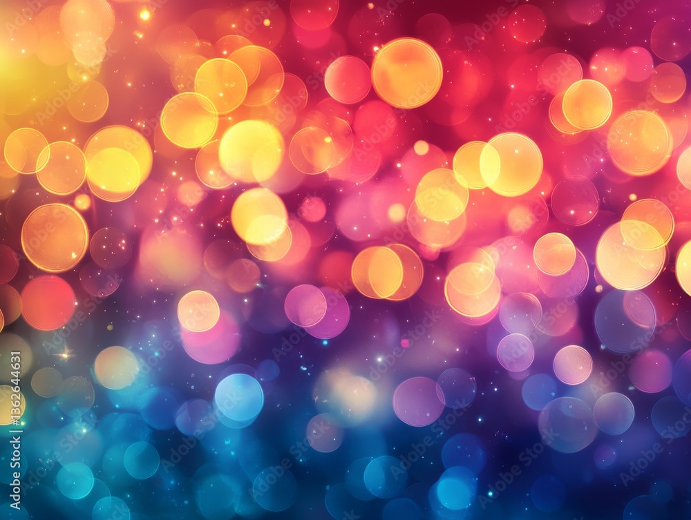Mesmerizing display of abstract bokeh lights in vibrant and saturated color Mesmerizing display of abstract bokeh lights in vibrant and saturated color