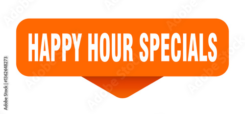 happy hour specials sticker. happy hour specials sign on transparent background