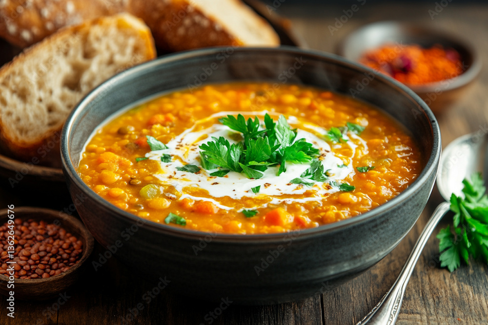 Nutritious Plant-Based Soup with Organic Ingredients Nutritious Plant-Based Soup with Organic Ingredients