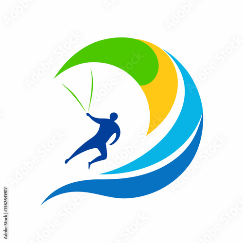 silhouette of a man with a kite